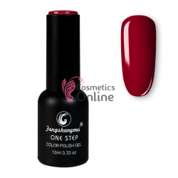 Oja semipermanenta FSM, ONE STEP Color UV/LED 10ml Cod 129 Dark Red
